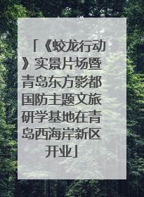 《蛟龙行动》实景片场暨青岛东方影都国防主题文旅研学基地在青岛西海岸新区开业