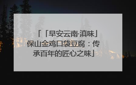 「早安云南·滇味」保山金鸡口袋豆腐：传承百年的匠心之味