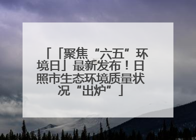 「聚焦“六五”环境日」最新发布！日照市生态环境质量状况“出炉”