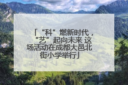 “科”燃新时代，“艺”起向未来 这场活动在成都大邑北街小学举行
