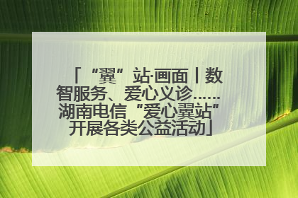 “翼”站·画面丨数智服务、爱心义诊……湖南电信“爱心翼站” 开展各类公益活动