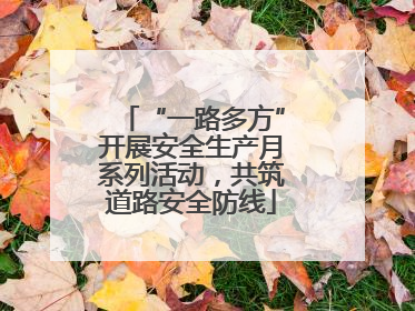 “一路多方”开展安全生产月系列活动，共筑道路安全防线
