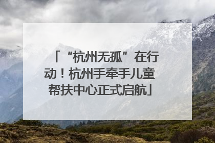“杭州无孤”在行动！杭州手牵手儿童帮扶中心正式启航