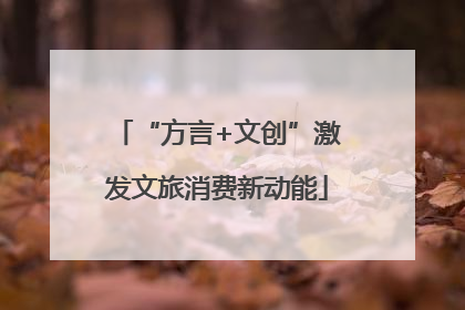 “方言+文创”激发文旅消费新动能