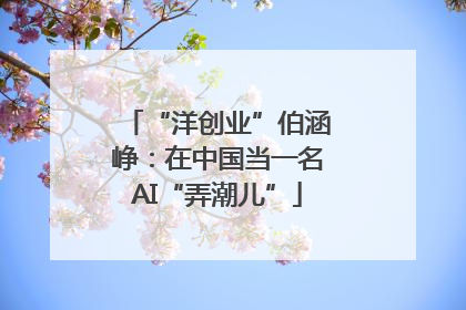 “洋创业”伯涵峥：在中国当一名AI“弄潮儿”