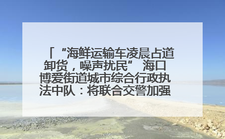 “海鲜运输车凌晨占道卸货，噪声扰民” 海口博爱街道城市综合行政执法中队：将联合交警加强长堤路一带巡逻