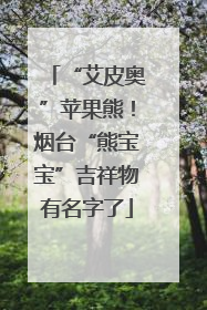 “艾皮奥”苹果熊！烟台“熊宝宝”吉祥物有名字了