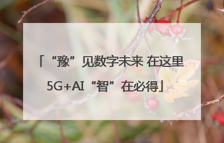 “豫”见数字未来 在这里5G+AI“智”在必得