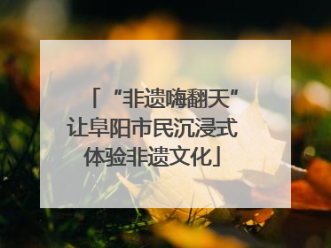 “非遗嗨翻天”让阜阳市民沉浸式体验非遗文化