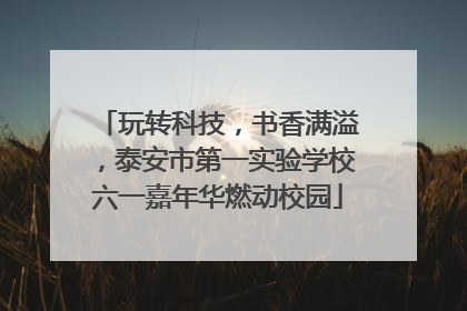 玩转科技，书香满溢，泰安市第一实验学校六一嘉年华燃动校园