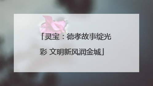 灵宝：德孝故事绽光彩 文明新风润金城