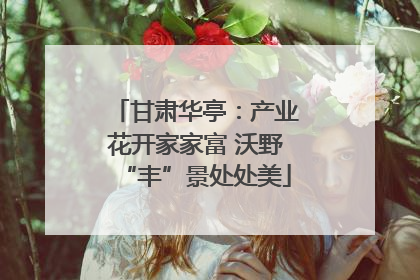 甘肃华亭：产业花开家家富 沃野“丰”景处处美