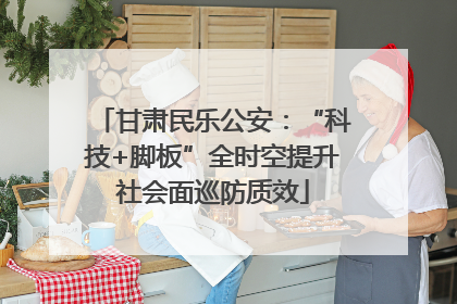 甘肃民乐公安：“科技+脚板”全时空提升社会面巡防质效