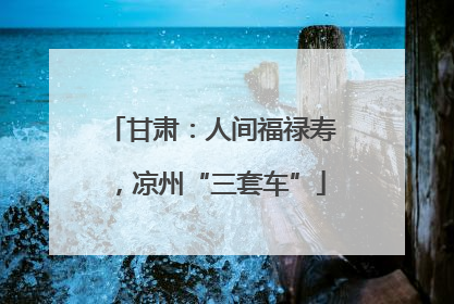 甘肃：人间福禄寿，凉州“三套车”