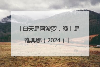 白天是阿波罗，晚上是雅典娜（2024）