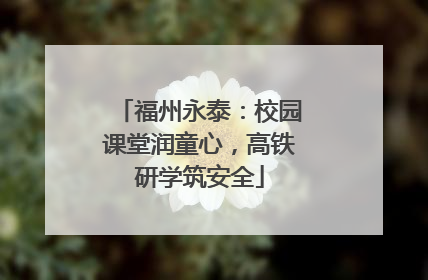 福州永泰：校园课堂润童心，高铁研学筑安全