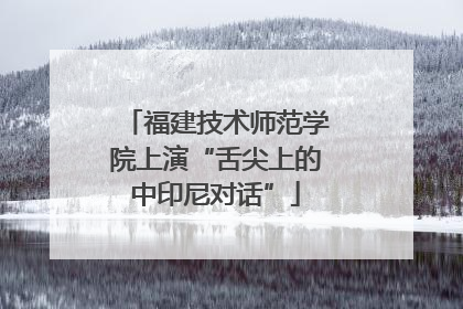 福建技术师范学院上演“舌尖上的中印尼对话”