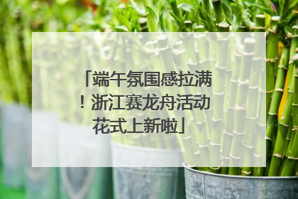 端午氛围感拉满！浙江赛龙舟活动花式上新啦