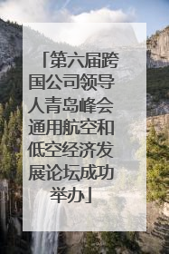 第六届跨国公司领导人青岛峰会通用航空和低空经济发展论坛成功举办
