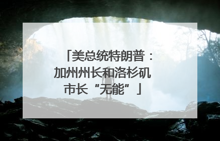 美总统特朗普：加州州长和洛杉矶市长“无能”
