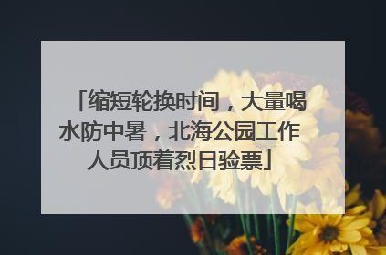 缩短轮换时间，大量喝水防中暑，北海公园工作人员顶着烈日验票