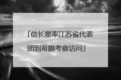 信长星率江苏省代表团到希腊考察访问