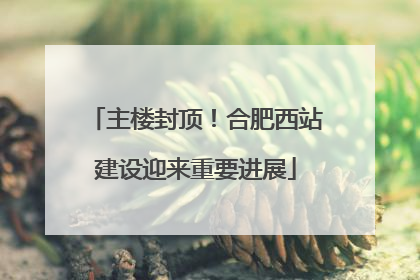 主楼封顶！合肥西站建设迎来重要进展