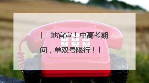 一地官宣！中高考期间，单双号限行！
