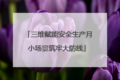 三维赋能安全生产月 小场景筑牢大防线