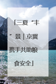 三夏“丰”景｜京冀携手共助粮食安全