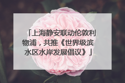 上海静安联动伦敦利物浦，共推《世界级滨水区水岸发展倡议》
