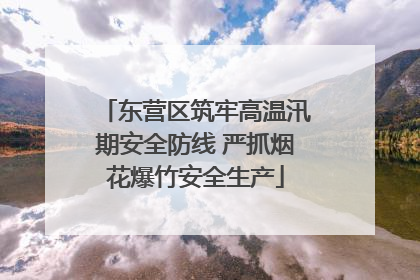东营区筑牢高温汛期安全防线 严抓烟花爆竹安全生产