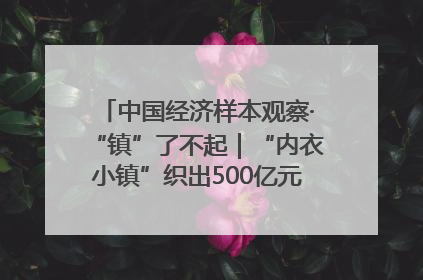 中国经济样本观察·“镇”了不起｜“内衣小镇”织出500亿元“里子产业”