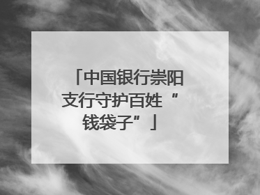 中国银行崇阳支行守护百姓“钱袋子”