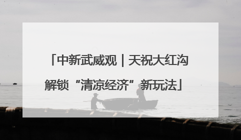中新武威观｜天祝大红沟解锁“清凉经济”新玩法