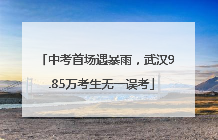 中考首场遇暴雨，武汉9.85万考生无一误考