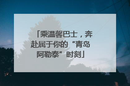 乘温馨巴士，奔赴属于你的“青岛阿勒泰”时刻