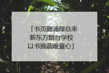 书页翻涌绿意来 新东方烟台学校以书换蔬暖童心