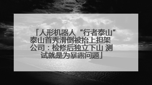 人形机器人“行者泰山”泰山首秀滑倒被抬上担架 公司：检修后独立下山 测试就是为暴露问题