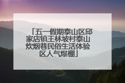 五一假期泰山区邱家店镇王林坡村泰山炊烟巷民俗生活体验区人气爆棚