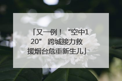 又一例！“空中120” 跨城接力救援烟台危重新生儿
