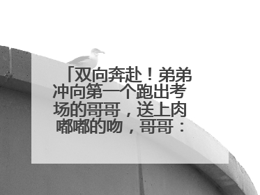 双向奔赴！弟弟冲向第一个跑出考场的哥哥，送上肉嘟嘟的吻，哥哥：考完最想陪弟弟