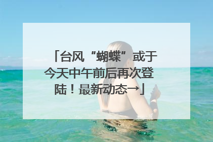 台风“蝴蝶”或于今天中午前后再次登陆！最新动态→
