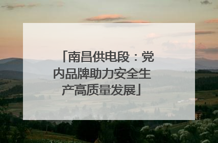 南昌供电段：党内品牌助力安全生产高质量发展