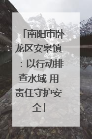 南阳市卧龙区安皋镇：以行动排查水域 用责任守护安全