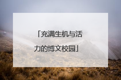 充满生机与活力的博文校园