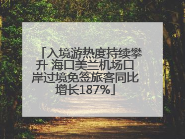 入境游热度持续攀升 海口美兰机场口岸过境免签旅客同比增长187%