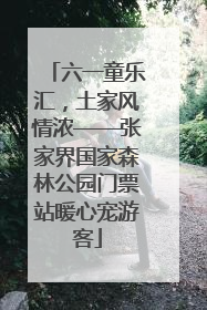 六一童乐汇，土家风情浓——张家界国家森林公园门票站暖心宠游客