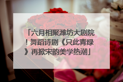 六月相聚潍坊大剧院！舞蹈诗剧《只此青绿》再掀宋韵美学热潮