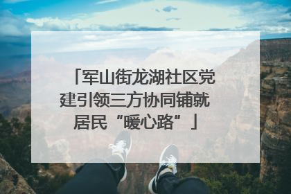 军山街龙湖社区党建引领三方协同铺就居民“暖心路”